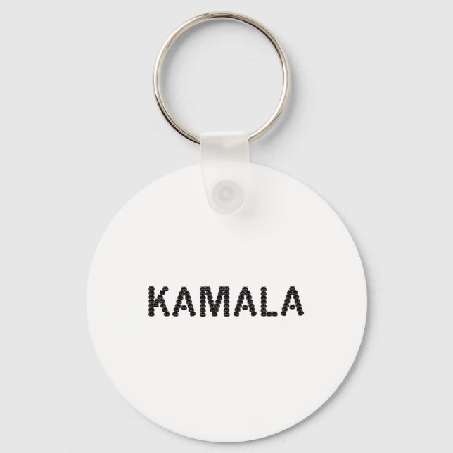 Cute Cat Face Kamala Letter Funny Design  Keychain (Front)
