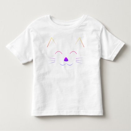 Cute Cat Face - multicolor Toddler T-shirt