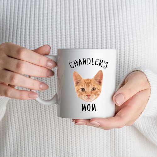 Cute Cat Face Name Cat Mom Dad Lovers Owner Custom Mug