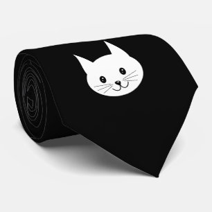 Cute Cat Face. Neck Tie