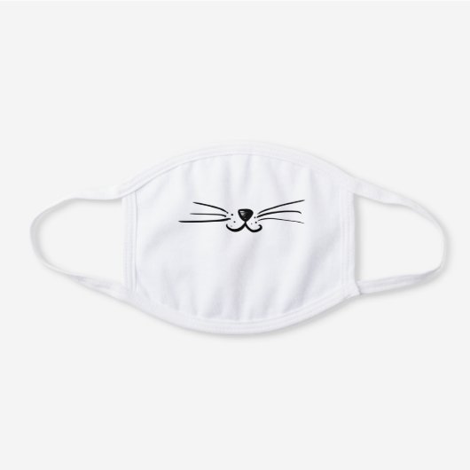 Cute Cat Face Nose Whiskers Mask (Front)