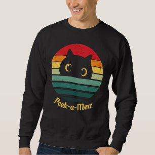 Cute Cat Face Peek a Mew Sweatshirt