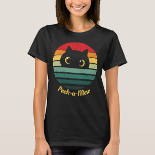Cute Cat Face Peek a Mew T-Shirt