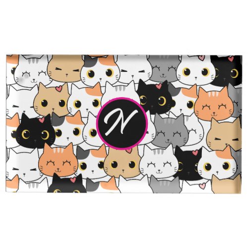 Cute Cat Face Personalized Pet Photo Table Card Place Card Holder
