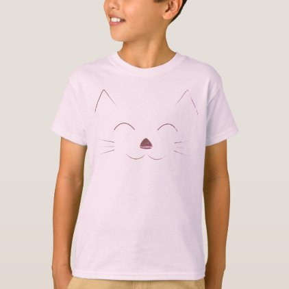 Cute Cat Face - pink T-Shirt