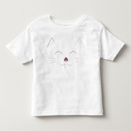 Cute Cat Face - pink Toddler T-shirt