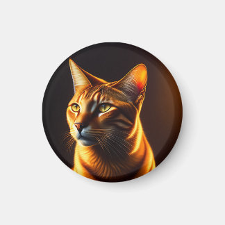 Cute Cat Face Portrait Painting Gift Magnet