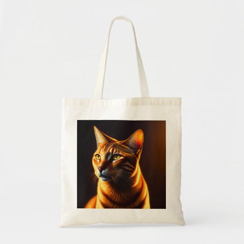 Cute Cat Face Portrait Painting Gift Tote Bag