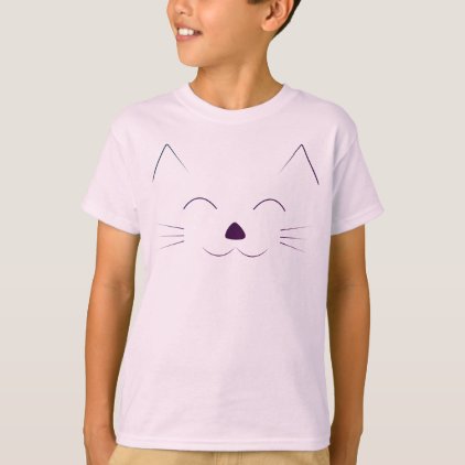 Cute Cat Face - purple T-Shirt