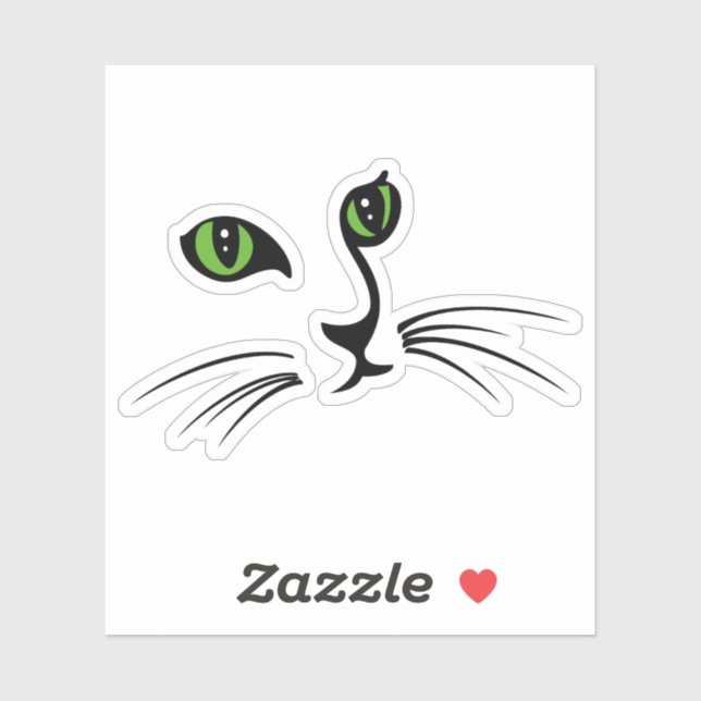 Cute Cat Face Sticker (Sheet)