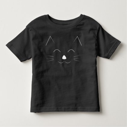 Cute Cat Face - white Toddler T-shirt