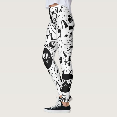 Cute Cat Faces Leggings