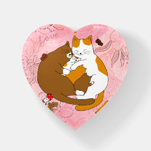 Cute Cat Family Paperweight