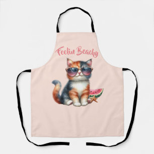 Cute Cat Feelin Beachy Apron
