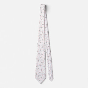 Cute Cat & Fish Bones Neck Tie