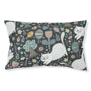 Cute Cat Floral Pet Bed