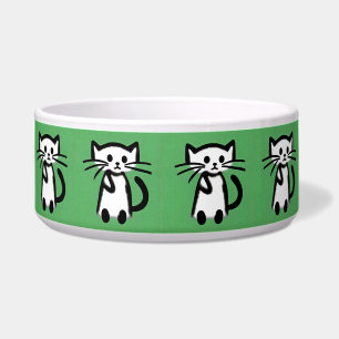 Cute cat food bowl