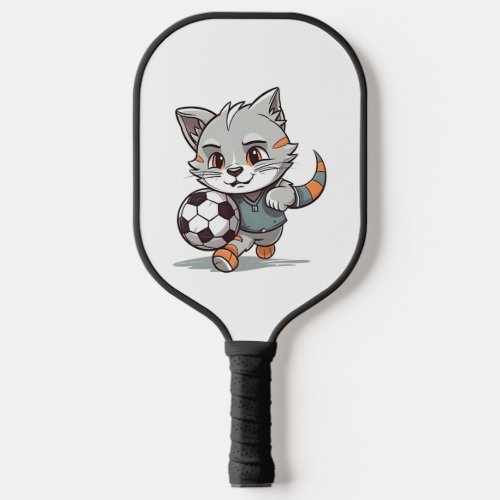 Cute Cat Footballer Classic T_Shirt Pickleball Paddle