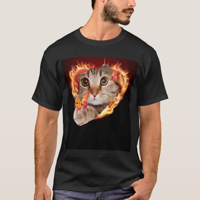 Cute cat for cats  house tiger cats T-Shirt (Front)