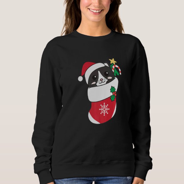 Cute Cat For Christmas Cat  4 Sweatshirt (Front)