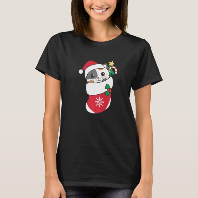 Cute Cat For Christmas Cat 9 T-Shirt (Front)