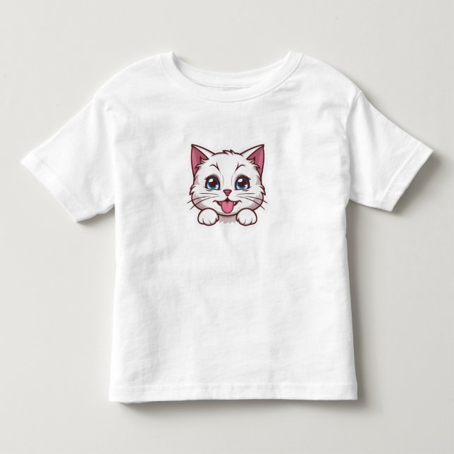 cute cat for kids toddler t-shirt (Front)