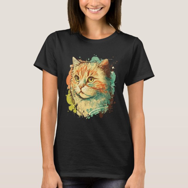 Cute Cat for kitten  Colorful Kitty T-Shirt (Front)