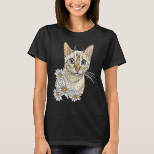 Cute Cat for Kitten Daisy Flower Kitty Adoption T-Shirt