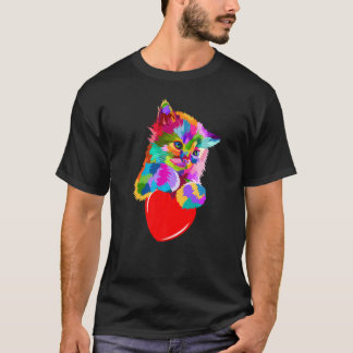 Cute Cat For Kittens  Colorful Kitty Adoption T-Shirt