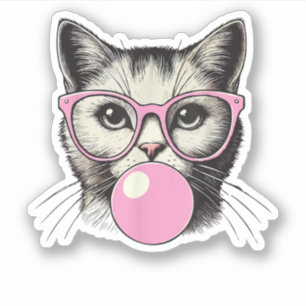Cute Cat for Women Funny Cat Lovers Sticker