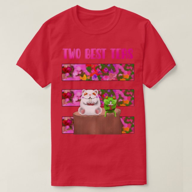 Cute Cat Frog Boba Best Friend Kawaii Aesthetic Pr T-Shirt (Design Front)