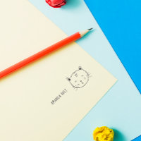 Cute Cat Funny Doodle Kids Custom Name