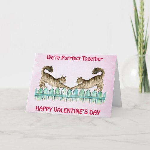 Cute Cat Funny Pun Valentines Day Card