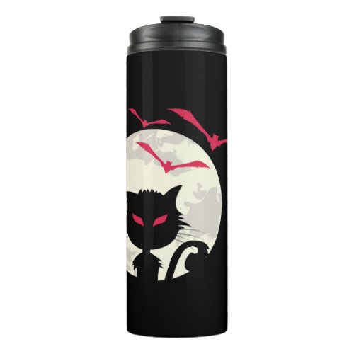 Cute Cat Funny Vintage Halloween Costume Thermal Tumbler