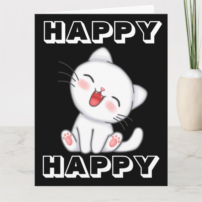 CUTE CAT GIANT OVERSIZED JUMBO BIRTHDAY CARD (Front)