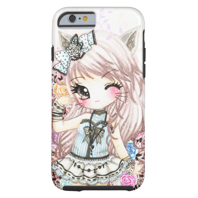 Cute cat girl in lolita style Case-Mate iPhone case (Back)