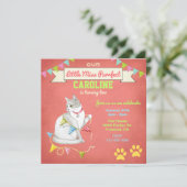 Cute Cat Girls Birthday Party Invitation | Zazzle