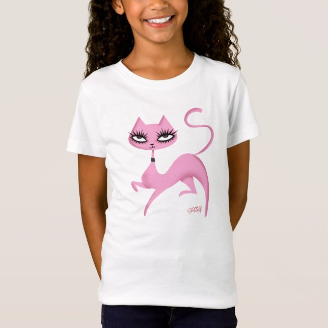 Cute Cat Girls's Tee by Fluff (Front)