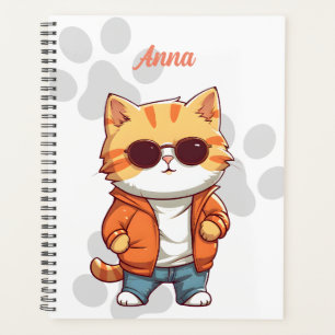 Cute cat girly planner