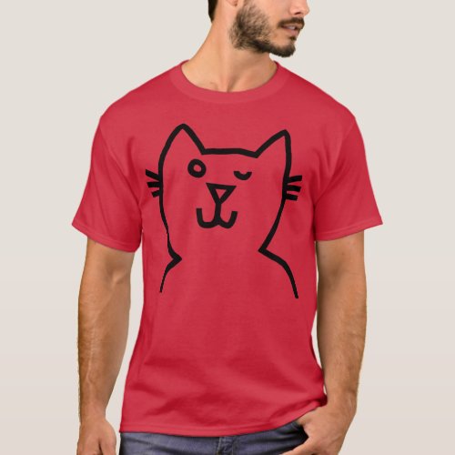 Cute Cat Gives You a Wink T_Shirt
