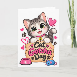 Cute Cat Gotcha Day Card