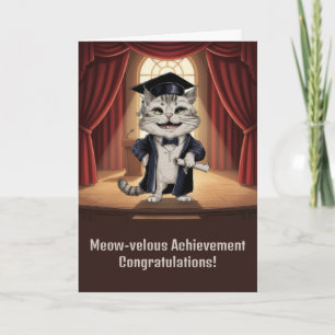 Cute Cat Graduation Card