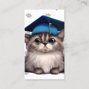 Cute Cat Graduation Day is a significant milestone Business Card