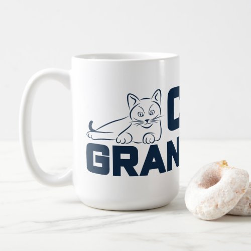 cute cat Grandma word art Coffee Mug