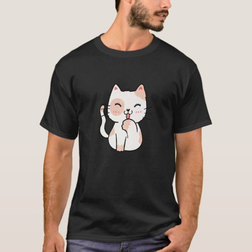 Cute Cat Graphic Pet Animal Illustration T_Shirt