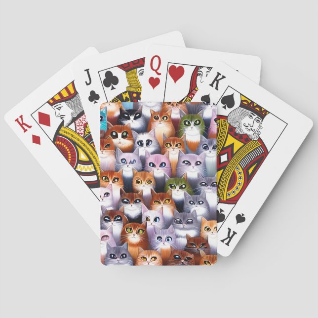 Cute Cat Graphic Poker Cards (Back)