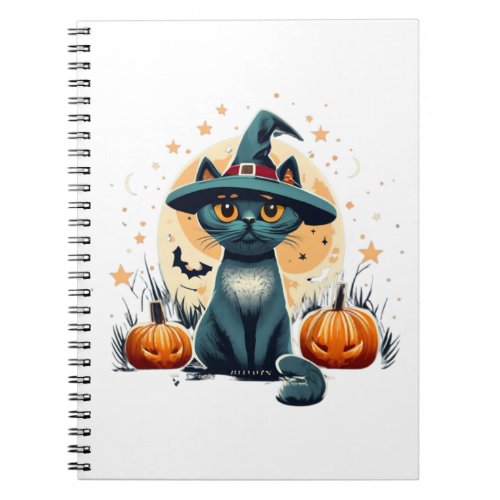 Cute cat graphics surrounded 1 notebook