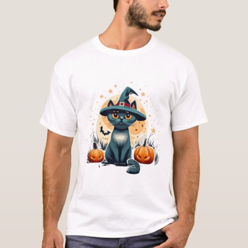 Cute cat graphics surrounded 1 T_Shirt