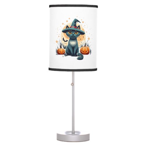 Cute cat graphics surrounded 1 table lamp