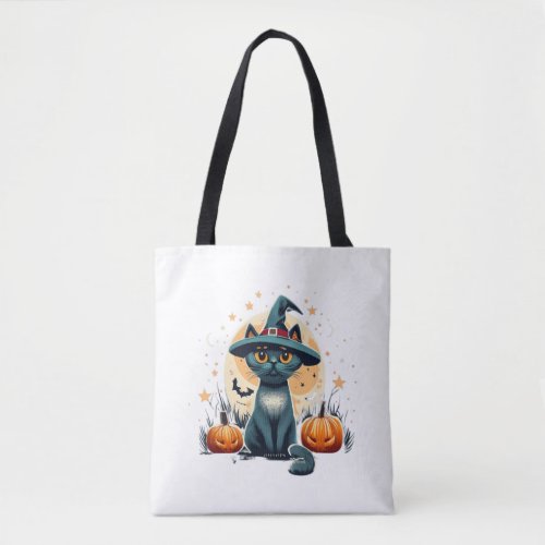 Cute cat graphics surrounded 1 tote bag